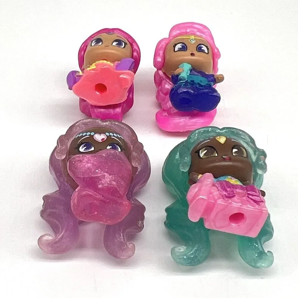 Shimmer & Shine Teenie Genies Mini Figure Dolls LOT of 4 Nickelodeon Toy RARE